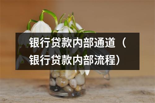 银行贷款内部通道（银行贷款内部流程）