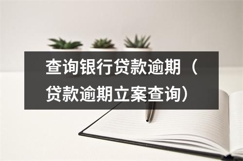 查询银行贷款逾期（贷款逾期立案查询）