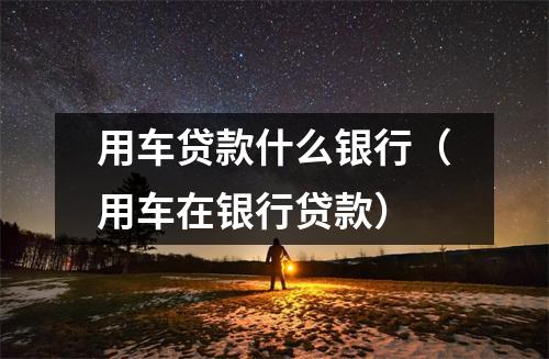 用车贷款什么银行（用车在银行贷款）
