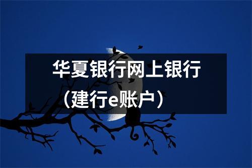 华夏银行网上银行（建行e账户）