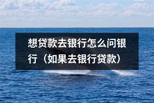 想贷款去银行怎么问银行(如果去银行贷款)
