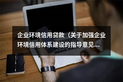 企业环境信用贷款(关于加强企业环境信用体系建设的指导意见)