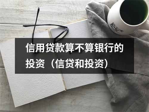信用贷款算不算银行的投资(信贷和投资)