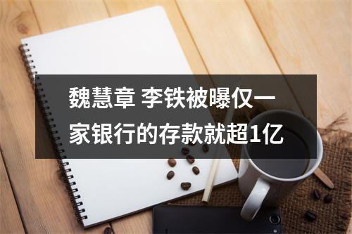 魏慧章 李铁被曝仅一家银行的存款就超1亿