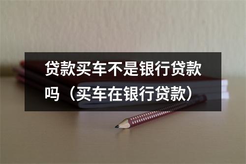 贷款买车不是银行贷款吗（买车在银行贷款）