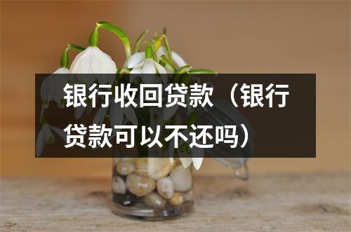 银行收回贷款（银行贷款可以不还吗）