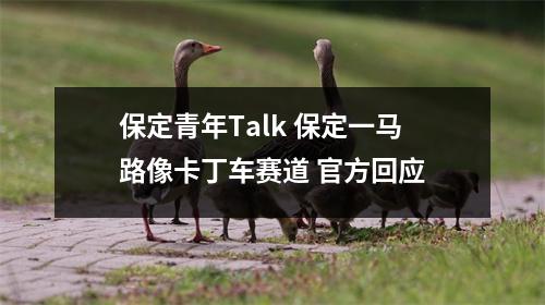 保定青年Talk 保定一马路像卡丁车赛道 官方回应