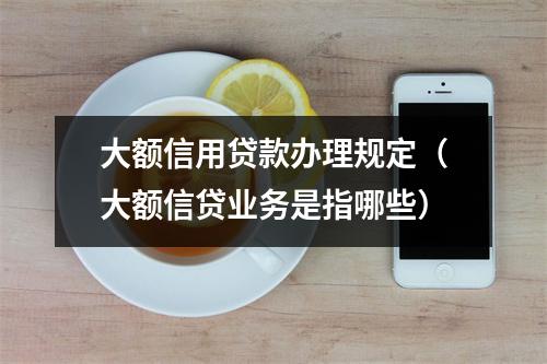 大额信用贷款办理规定（大额信贷业务是指哪些）