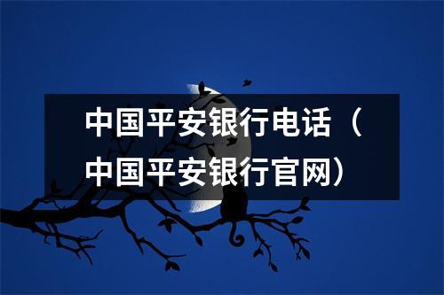 中国平安银行电话（中国平安银行官网）