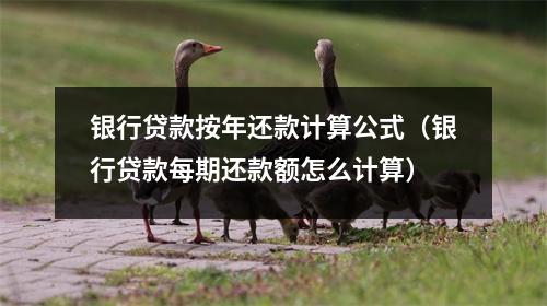 银行贷款按年还款计算公式（银行贷款每期还款额怎么计算）