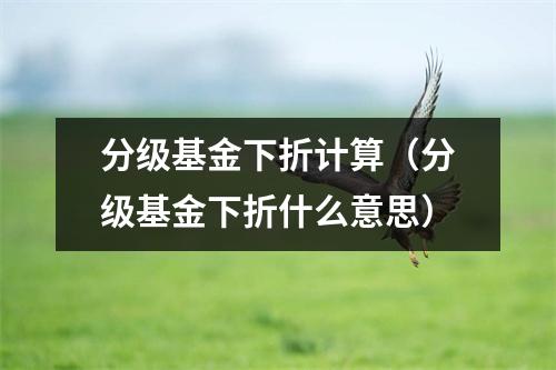 分级基金下折计算（分级基金下折什么意思）