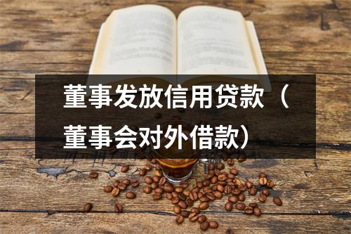 董事发放信用贷款（董事会对外借款）