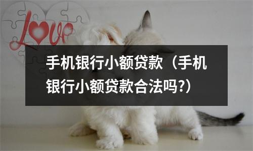 手机银行小额贷款（手机银行小额贷款合法吗?）