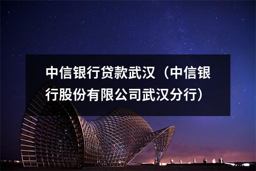 中信银行贷款武汉（中信银行股份有限公司武汉分行）