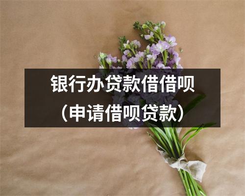 银行办贷款借借呗(申请借呗贷款)