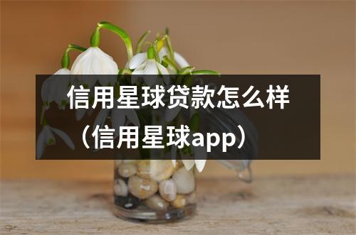 信用星球贷款怎么样（信用星球app）