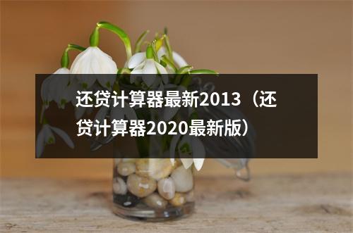 还贷计算器最新2013（还贷计算器2020最新版）