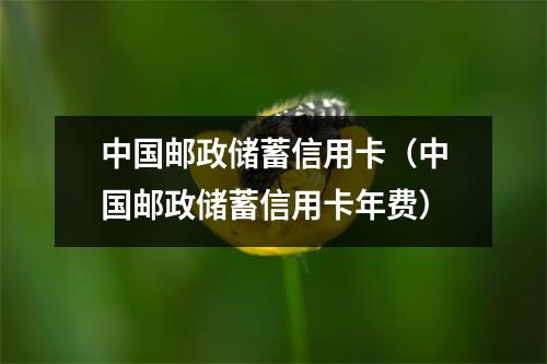 中国邮政储蓄信用卡（中国邮政储蓄信用卡年费）
