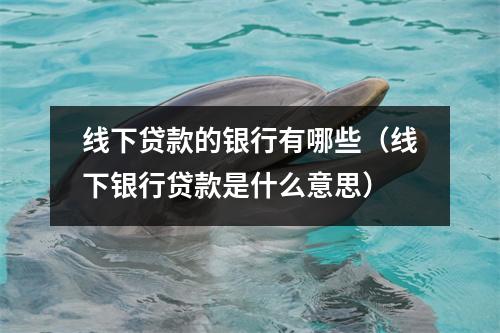 线下贷款的银行有哪些（线下银行贷款是什么意思）