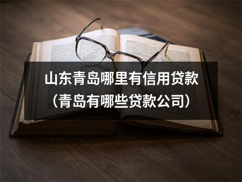 山东青岛哪里有信用贷款（青岛有哪些贷款公司）