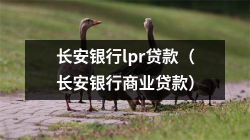 长安银行lpr贷款（长安银行商业贷款）