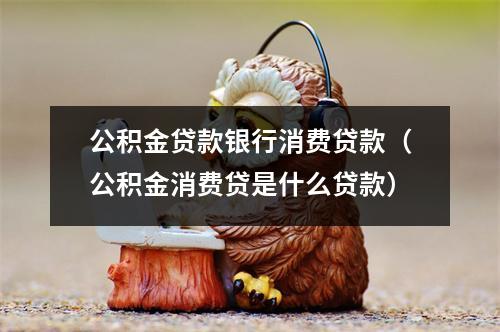 公积金贷款银行消费贷款（公积金消费贷是什么贷款）