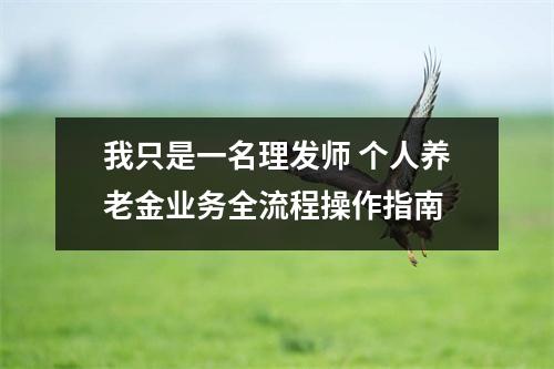 我只是一名理发师 个人养老金业务全流程操作指南