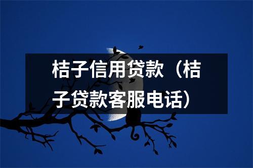 桔子信用贷款（桔子贷款客服电话）