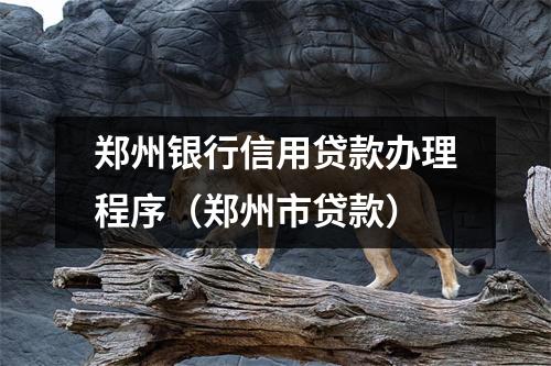 郑州银行信用贷款办理程序（郑州市贷款）