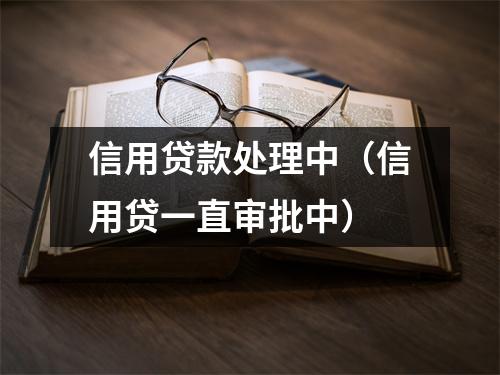 信用贷款处理中(信用贷一直审批中)