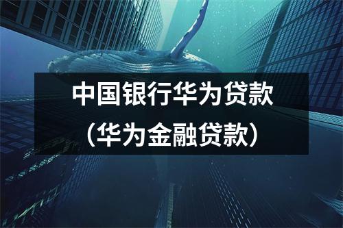 中国银行华为贷款（华为金融贷款）