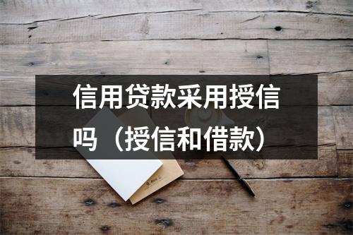 信用贷款采用授信吗（授信和借款）