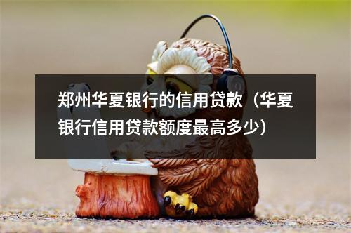 郑州华夏银行的信用贷款（华夏银行信用贷款额度最高多少）