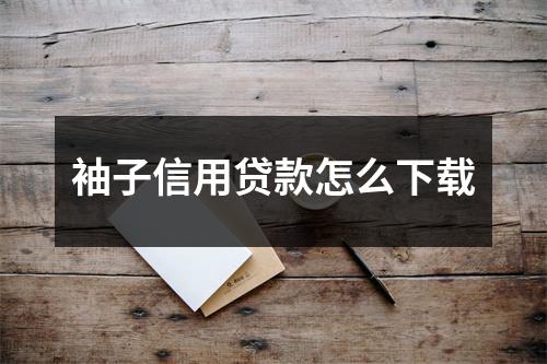 袖子信用贷款怎么下载