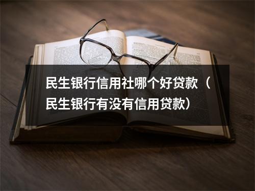 民生银行信用社哪个好贷款（民生银行有没有信用贷款）