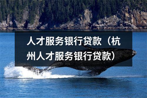 人才服务银行贷款（杭州人才服务银行贷款）