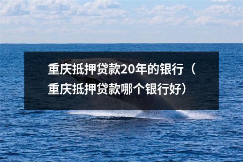 重庆抵押贷款20年的银行(重庆抵押贷款哪个银行好)