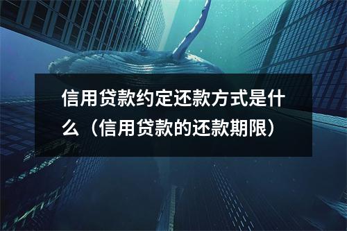信用贷款约定还款方式是什么(信用贷款的还款期限)