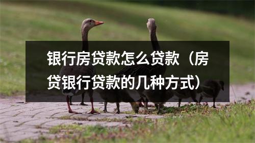 银行房贷款怎么贷款（房贷银行贷款的几种方式）