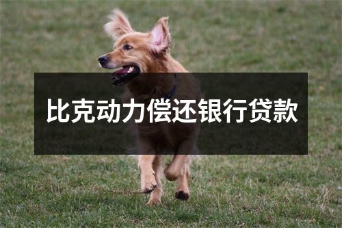 比克动力偿还银行贷款