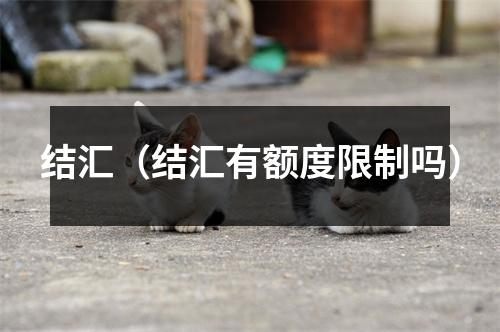 结汇(结汇有额度限制吗)