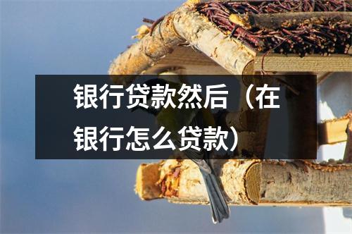 银行贷款然后（在银行怎么贷款）