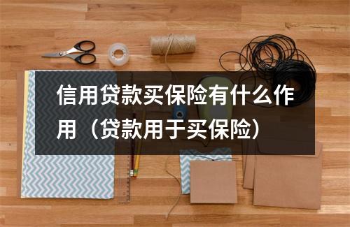信用贷款买保险有什么作用（贷款用于买保险）
