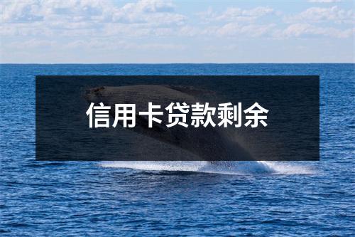信用卡贷款剩余