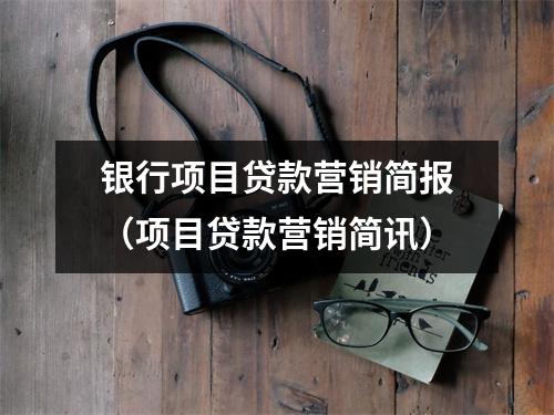 银行项目贷款营销简报（项目贷款营销简讯）