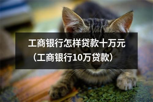 工商银行怎样贷款十万元（工商银行10万贷款）