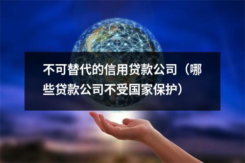 不可替代的信用贷款公司(哪些贷款公司不受国家保护)