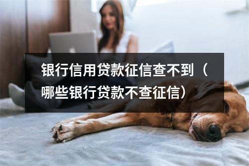 银行信用贷款征信查不到（哪些银行贷款不查征信）