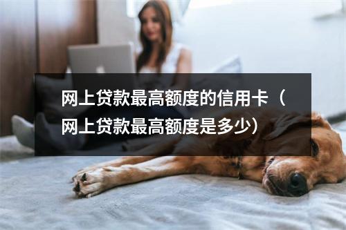 网上贷款最高额度的信用卡（网上贷款最高额度是多少）