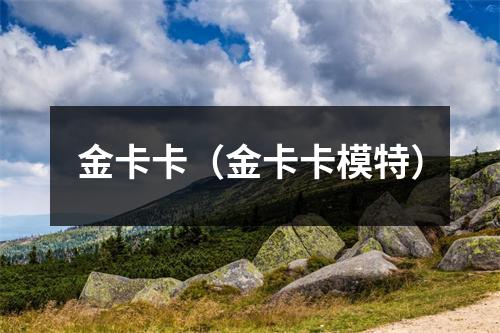 金卡卡(金卡卡模特)
